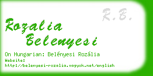 rozalia belenyesi business card