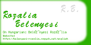 rozalia belenyesi business card